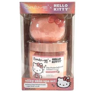 The Crème Shop x Hello Kitty Peach Petals Spa Set Bomb Scrub NIB Gift 🎁